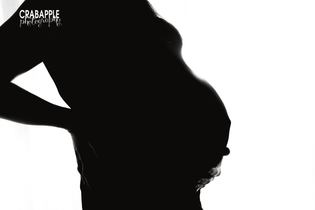 silhouette maternity photos
