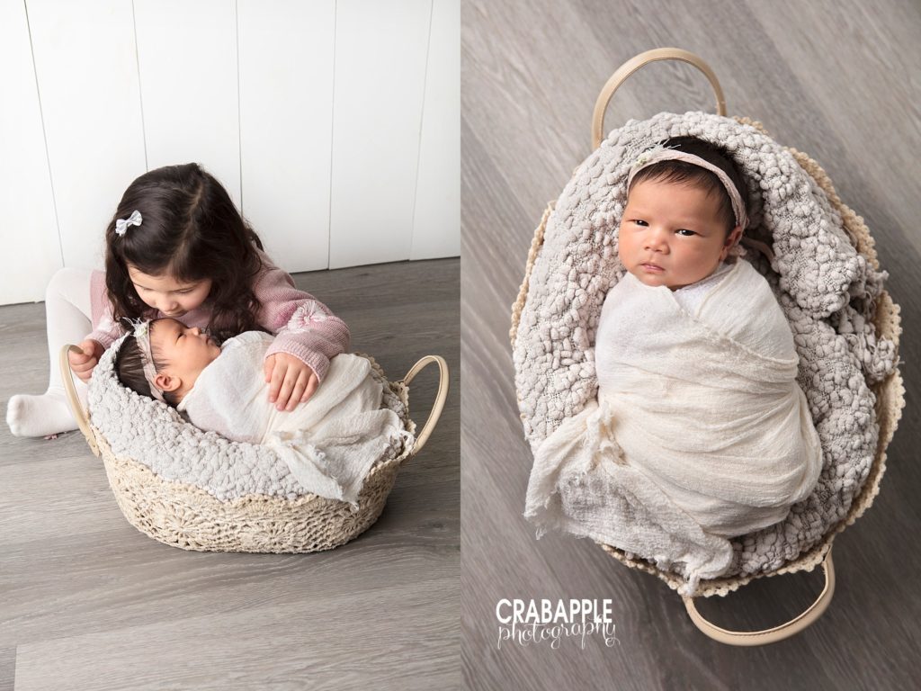 newborn pictures with sister