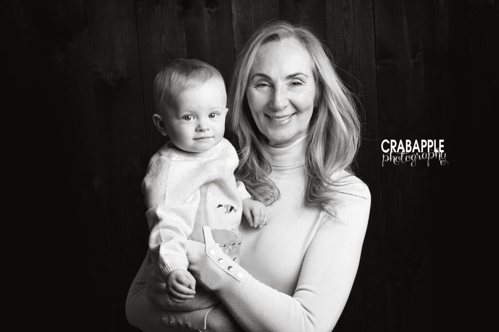 baby and grandmother portraits