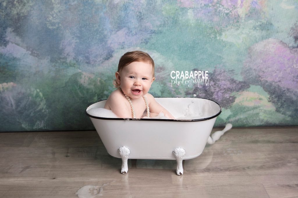 bubble bath baby photos