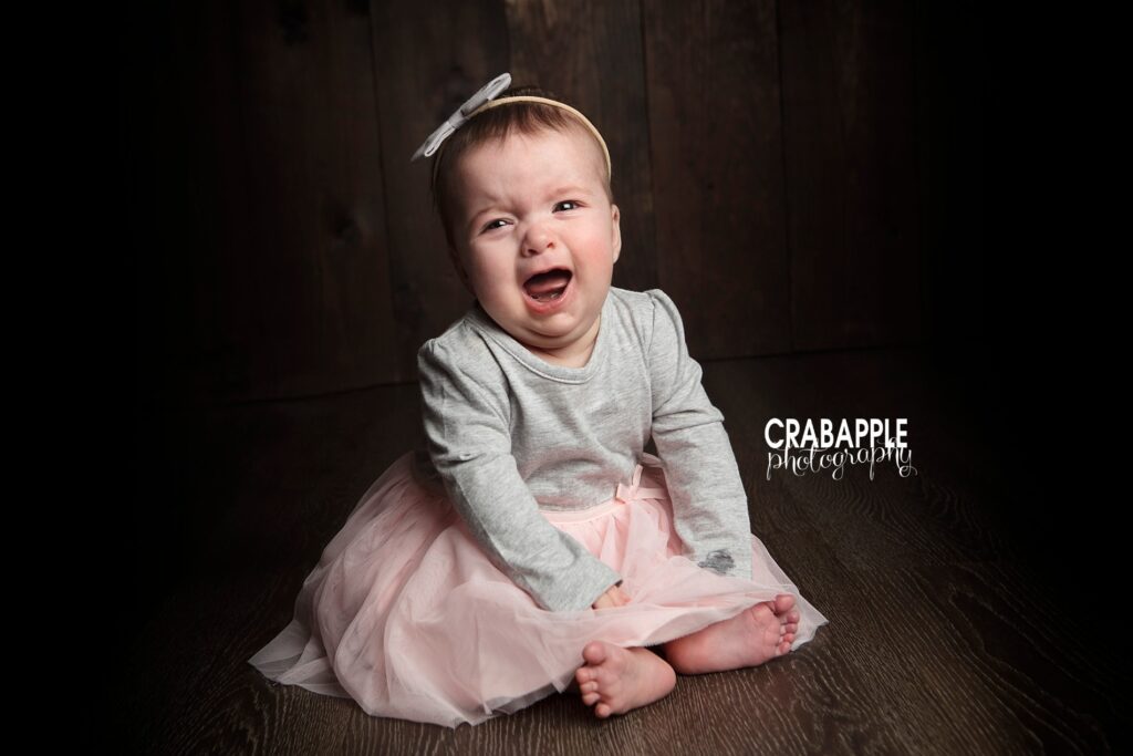 unhappy baby crying portraits