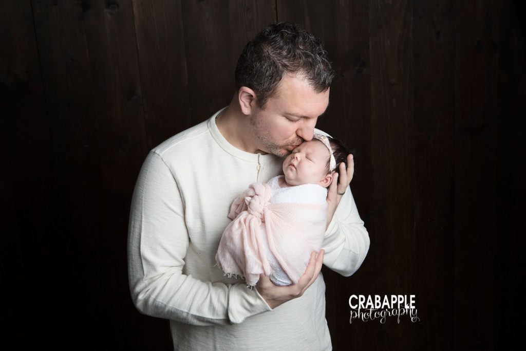 wilmington newborn and father photos