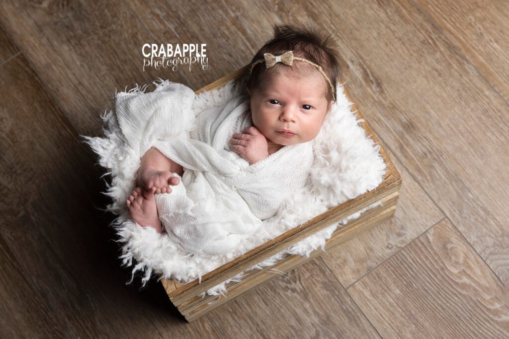 white monochromatic newborn photos