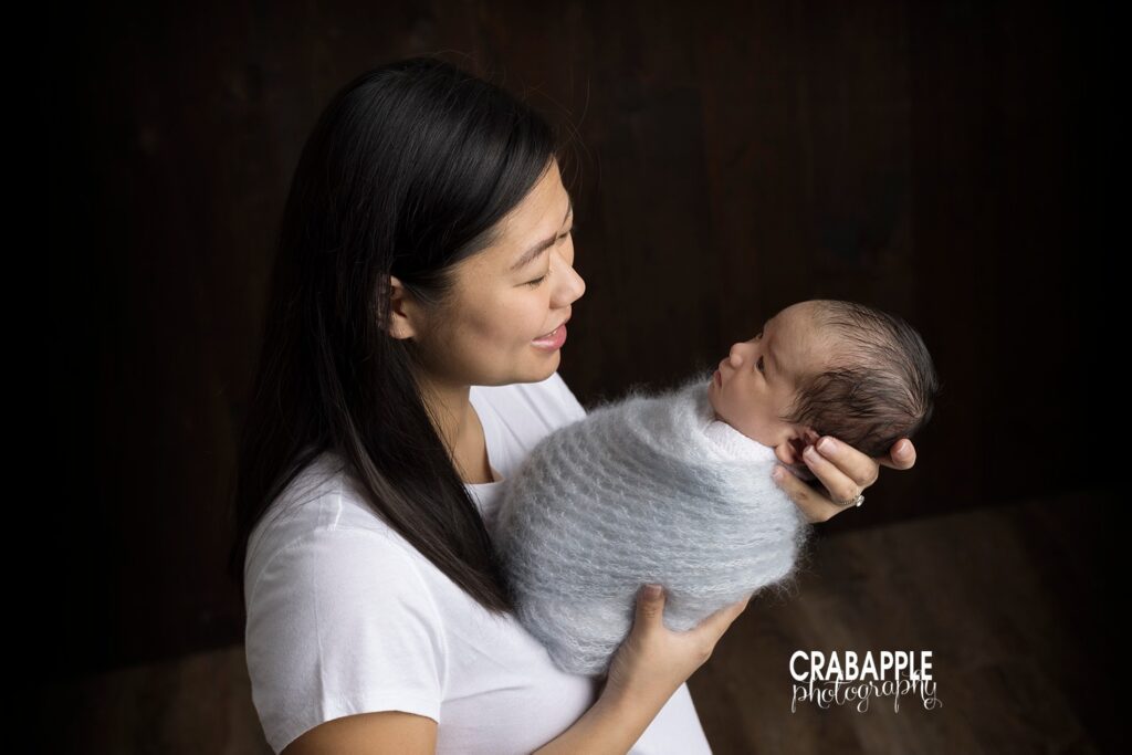 mother and son baby portraits