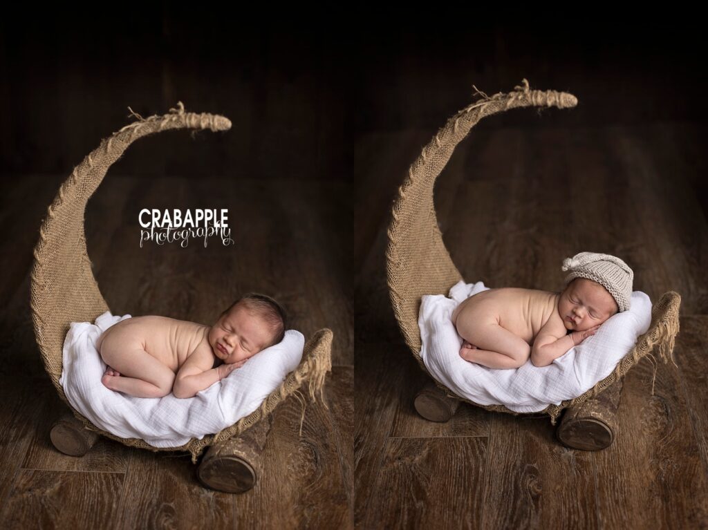 newborn photos with props moon