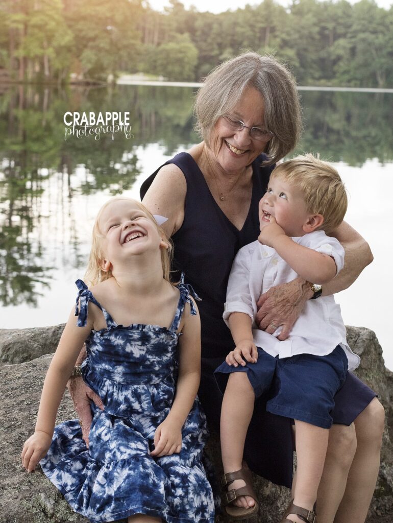 child and family photos with grandmother