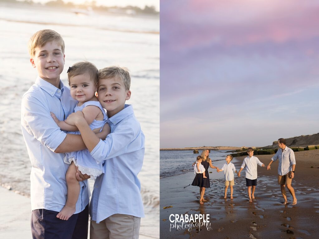 sunset beach family pictures