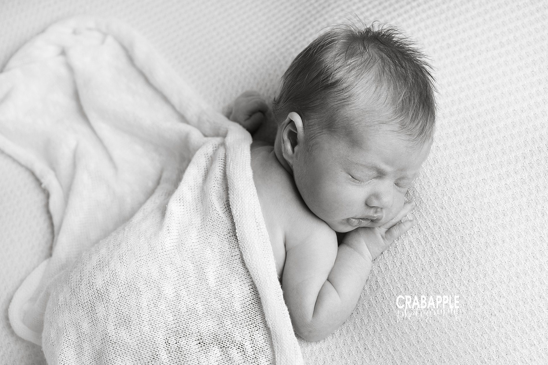 Black and white newborn photo inspiration