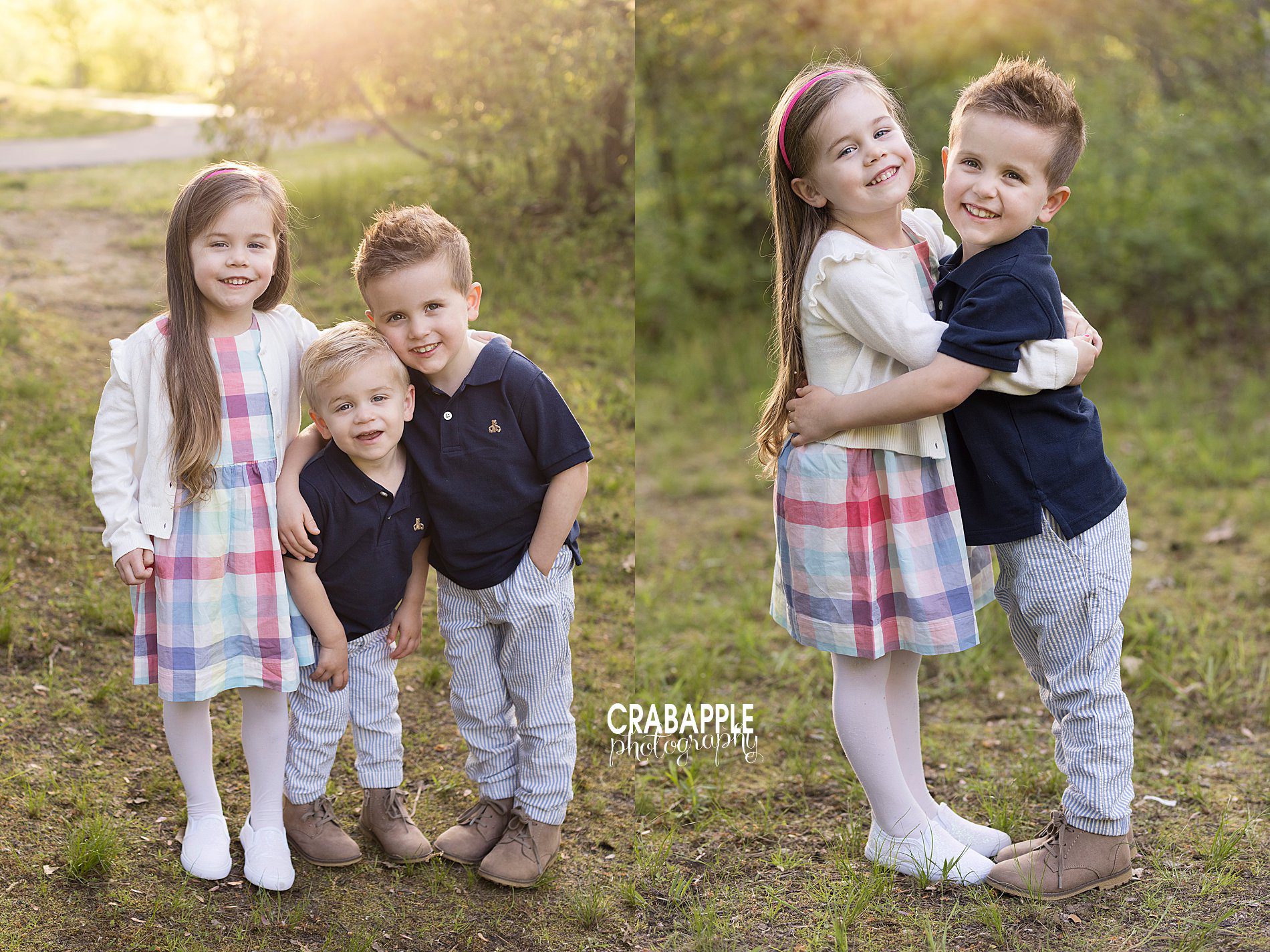 Sibling photo ideas outdoors during spring