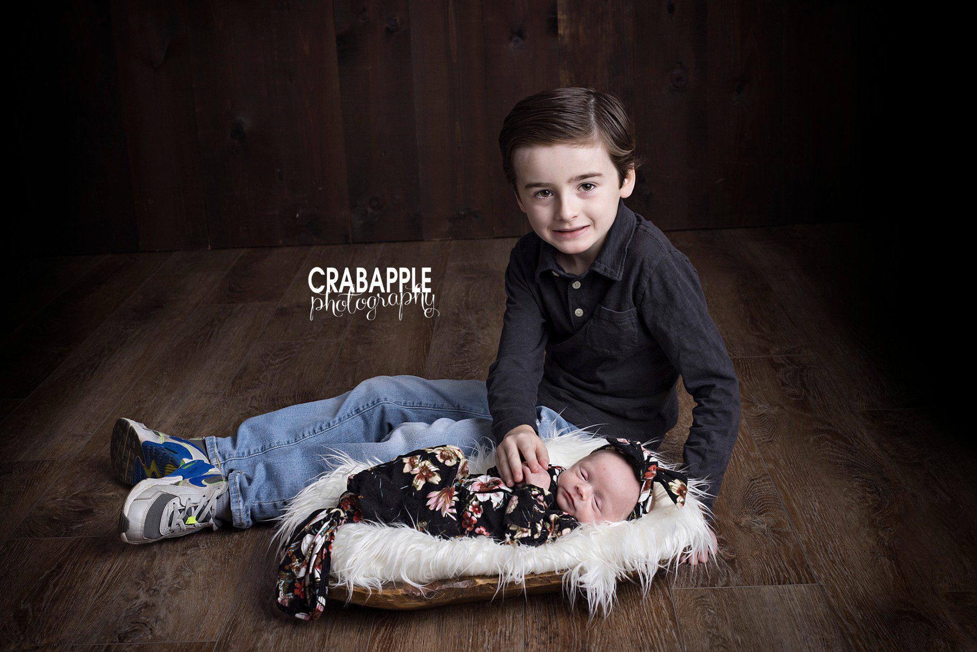 Brother and sister newborn photos