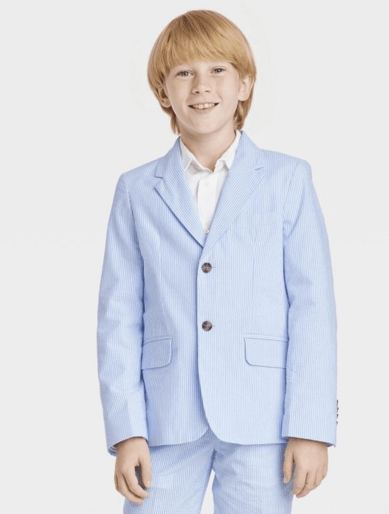 Seersucker suit for spring boy portraits
