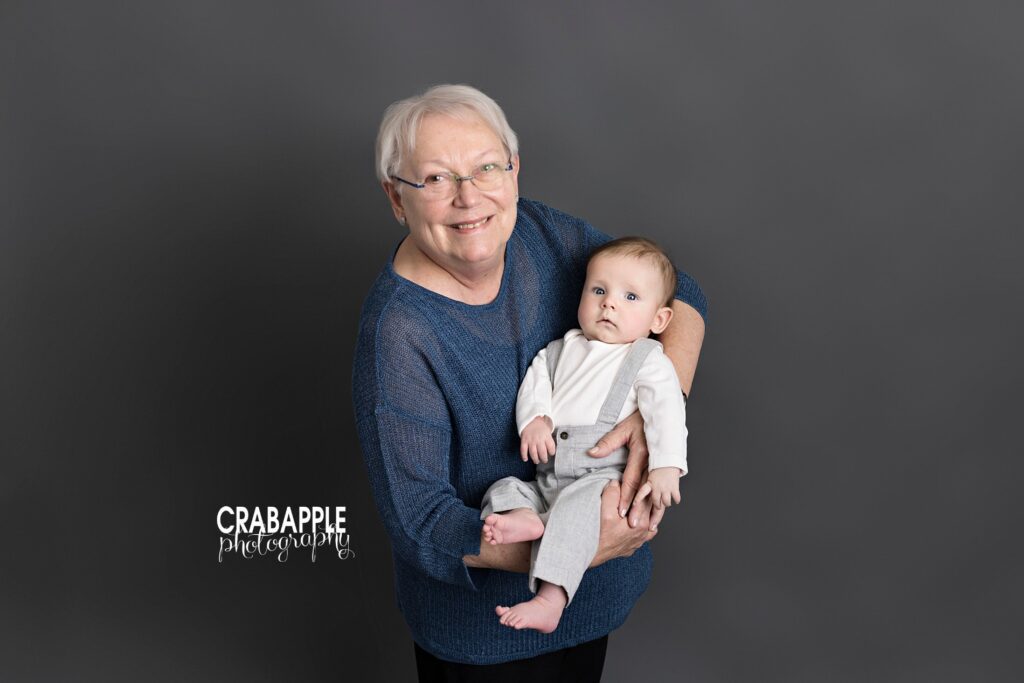 Grandmother and grandson portrait.