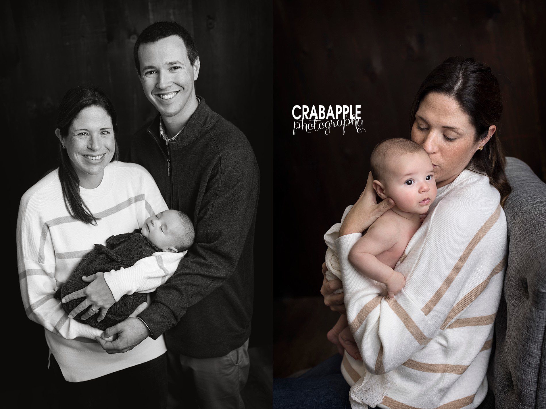 Portrait ideas for 3 month old baby and family pictures
