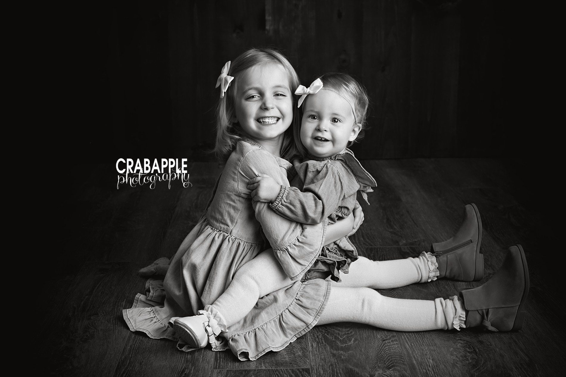 Black and white sibling portraits