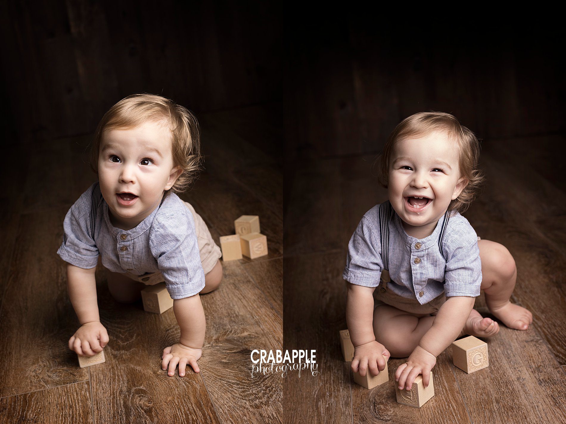 baby photo ideas for 1 year olds using wooden blocks