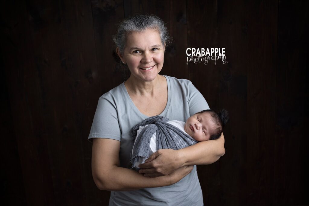 grandmother and newborn photo ideas