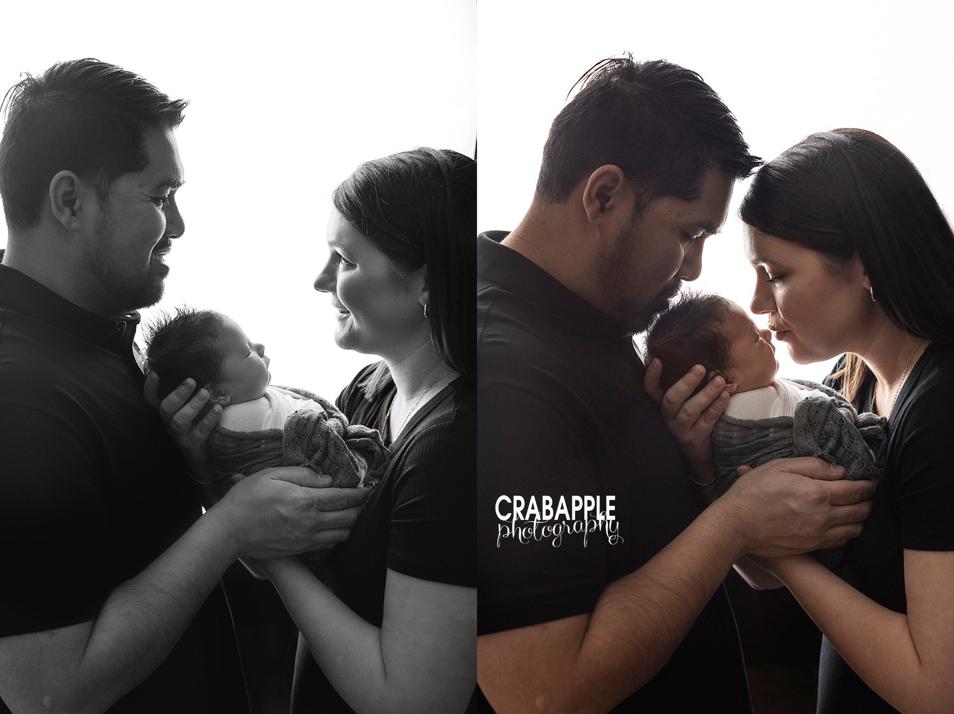 Poses for newborn photos with parents, creative ideas