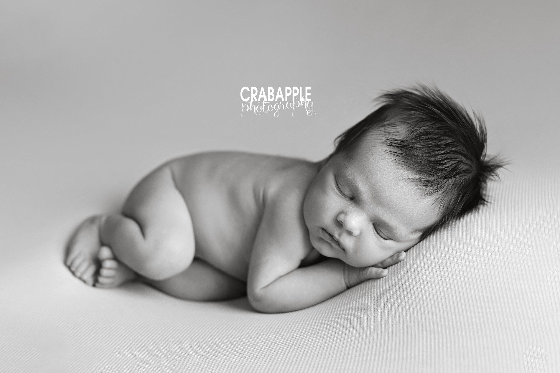 black and white new baby photos