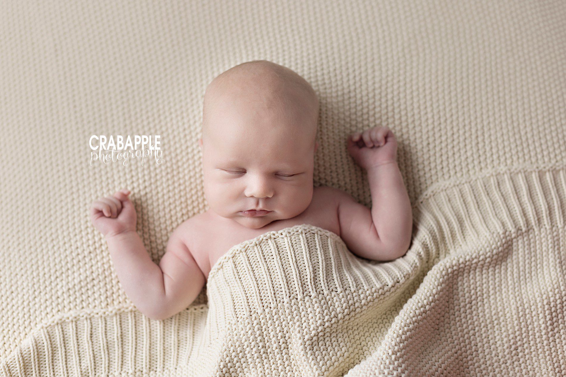 Neutral newborn styling for portraits