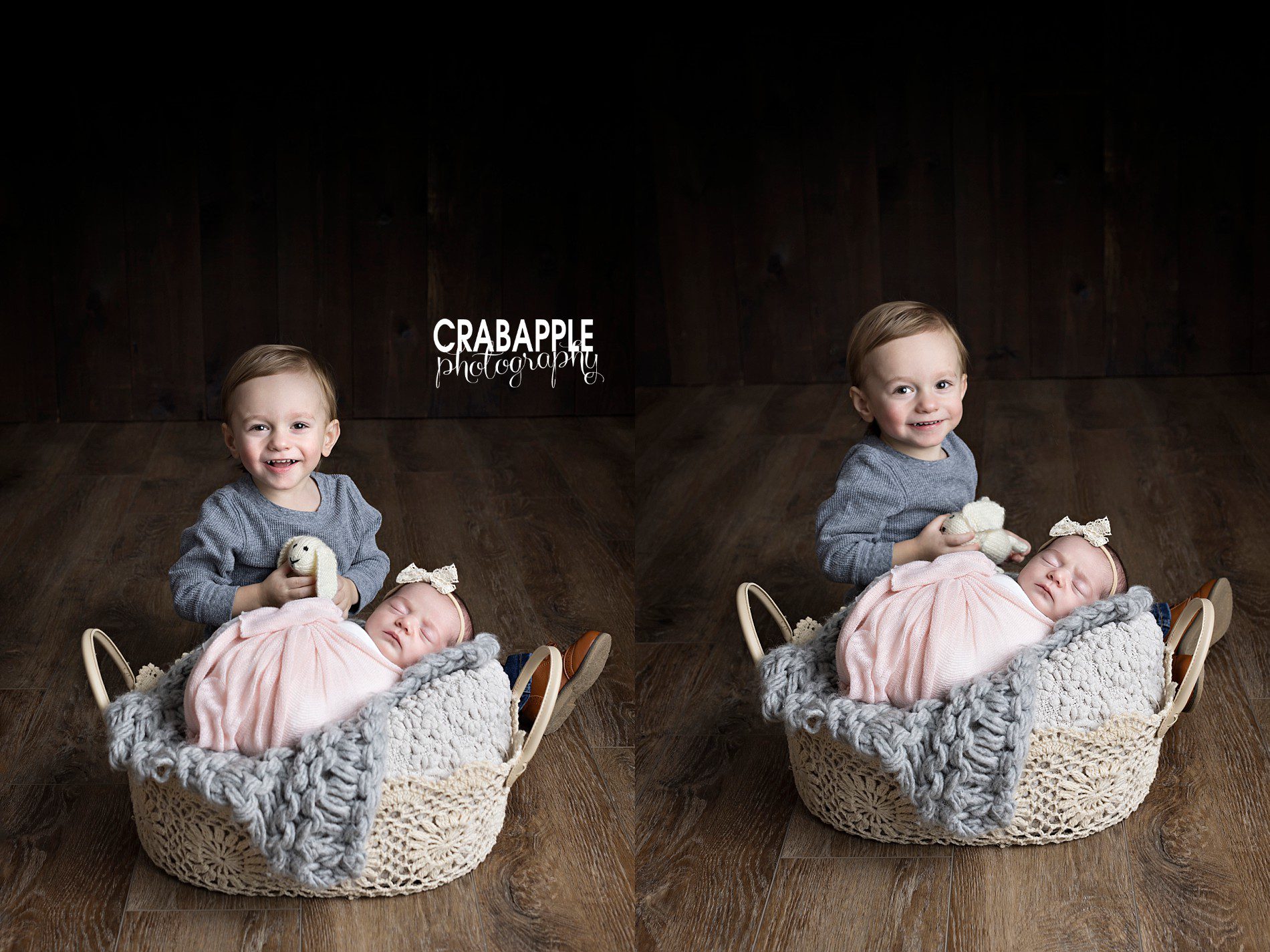 Pose ideas for toddlers during newborn photos
