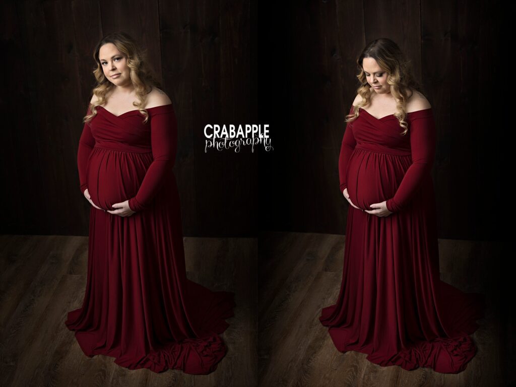 red maternity photo ideas
