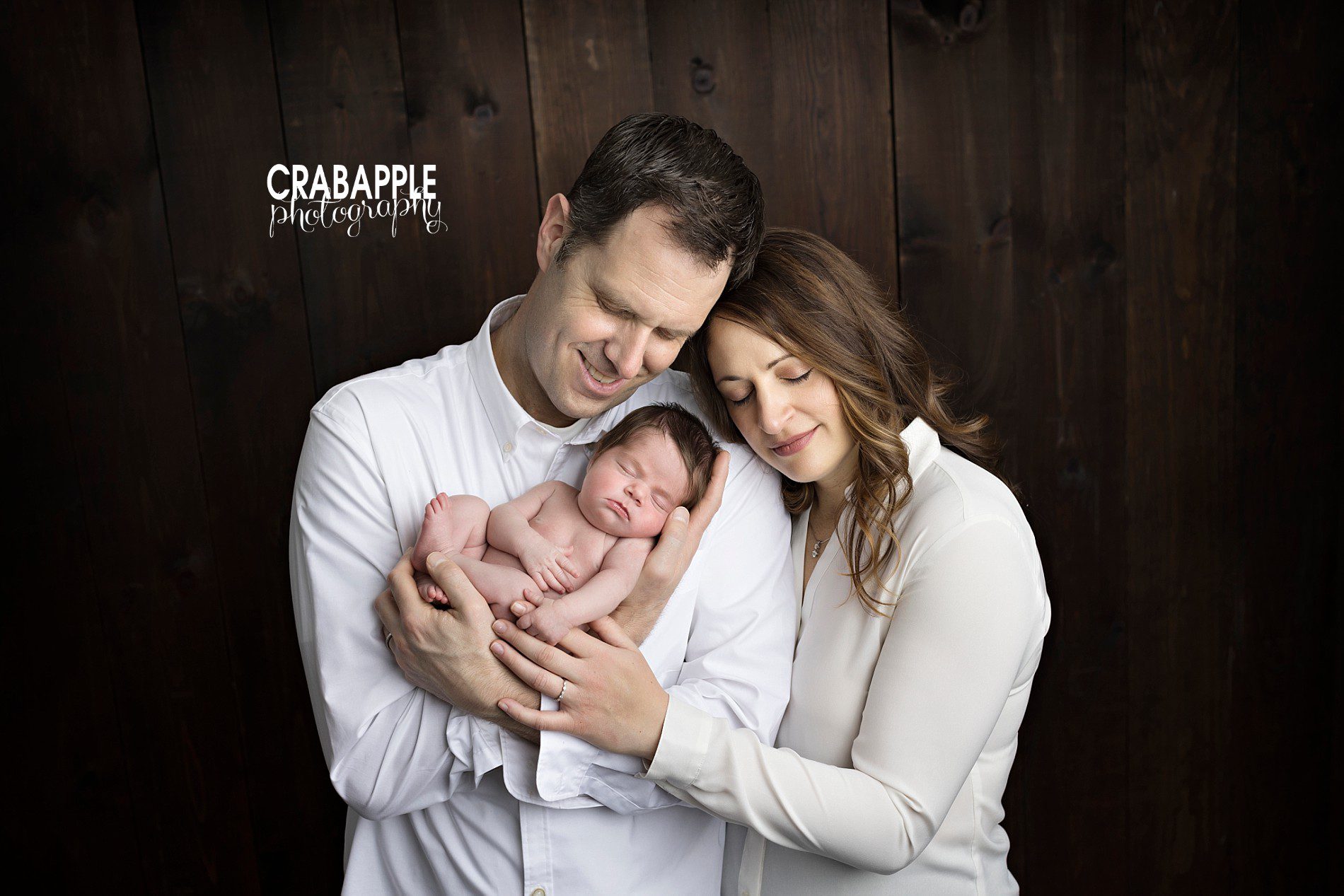 baby girl newborn portrait with family inspiration