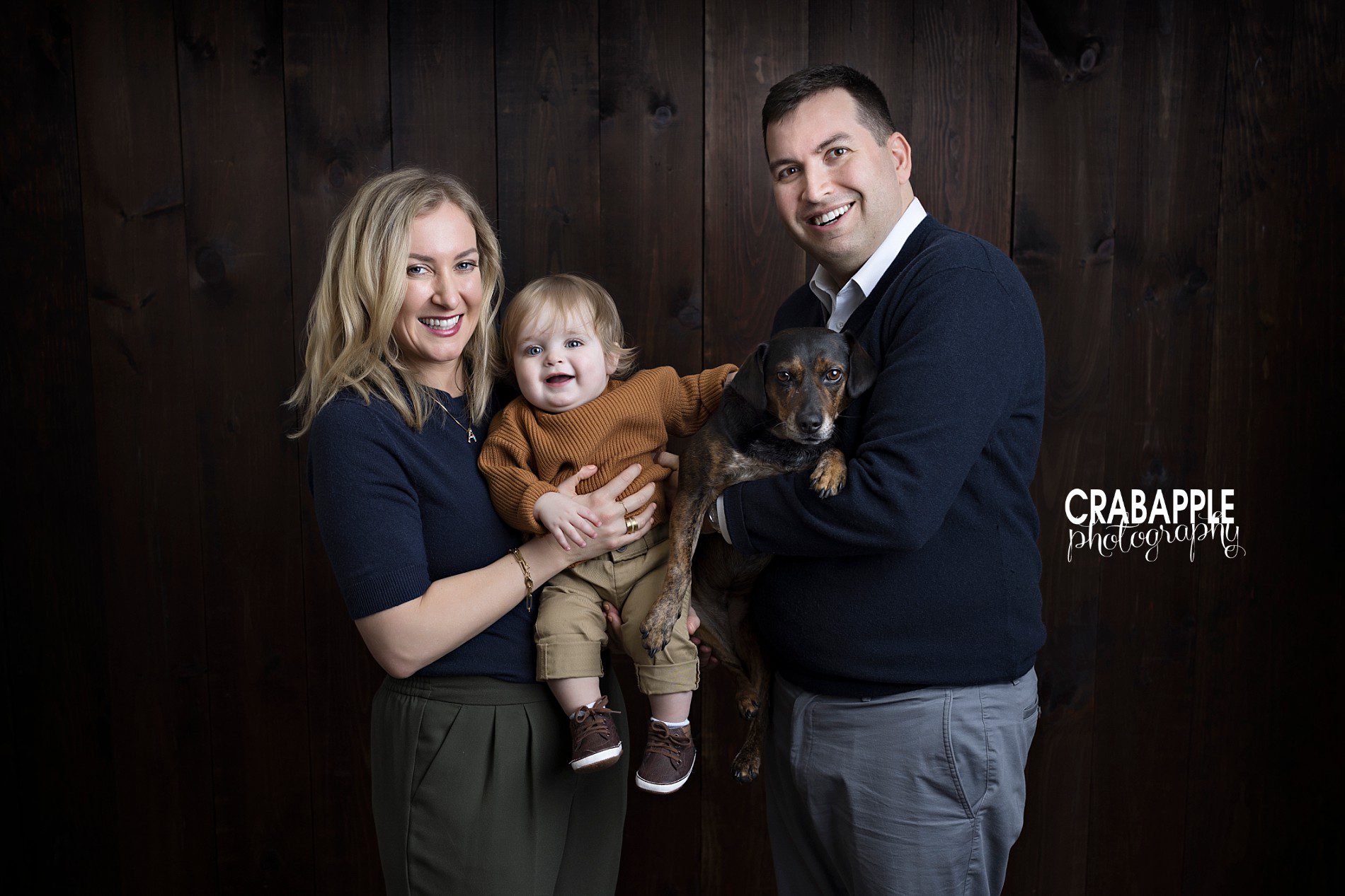 family photos with baby and dog