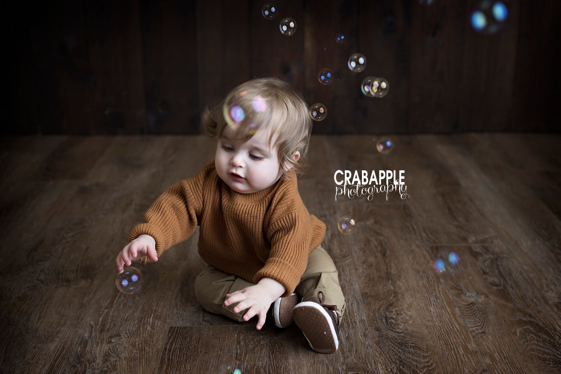 using a bubble machine in baby pictures