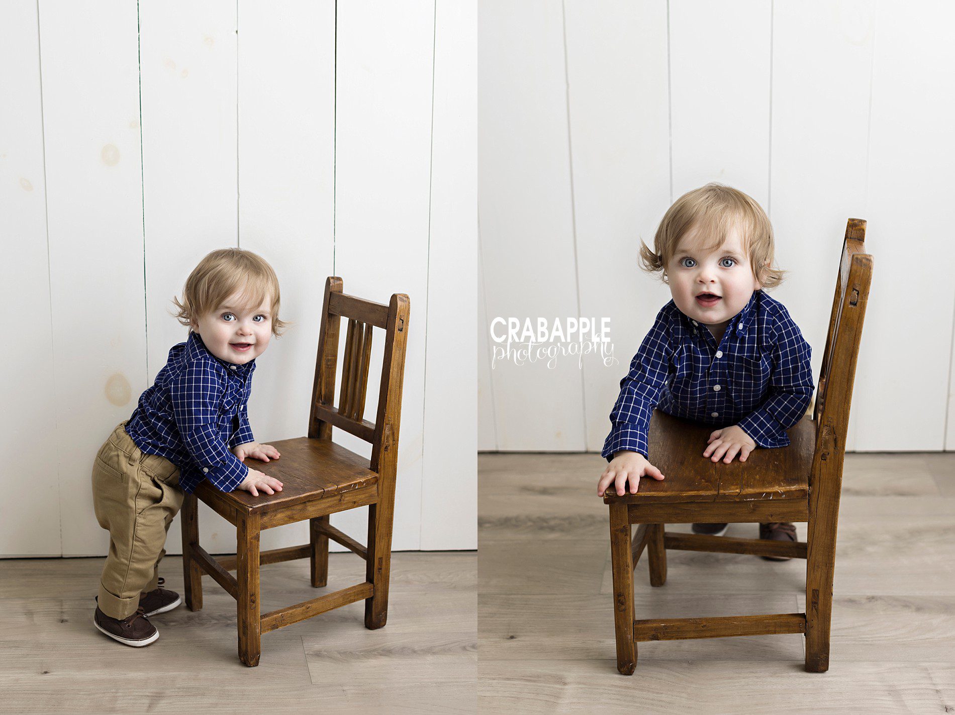 one year old standing portraits