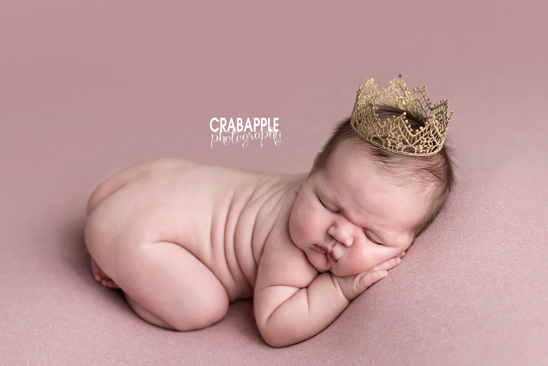 gold crown newborn photos