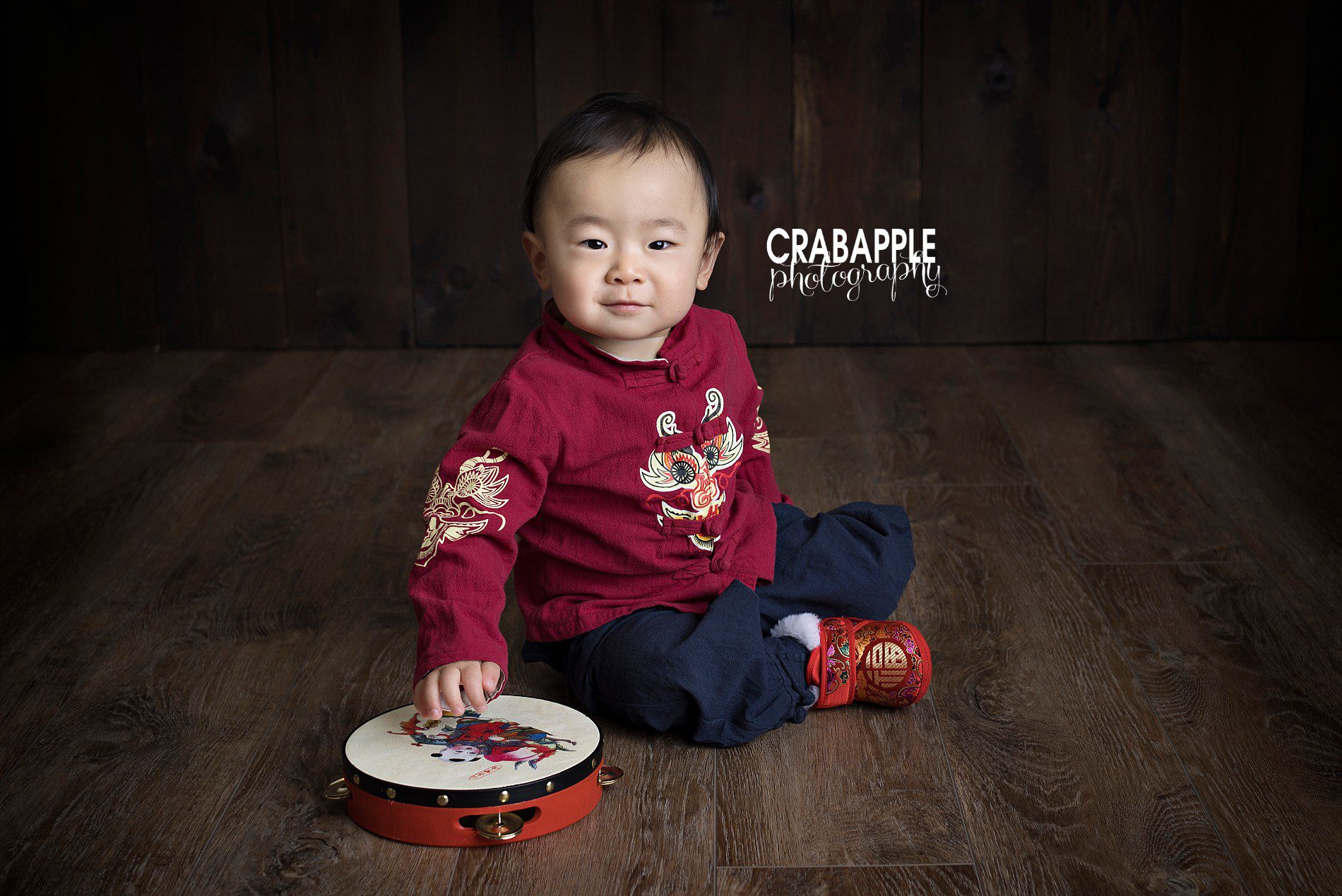 traditional chinese new year tiger clothing baby photos