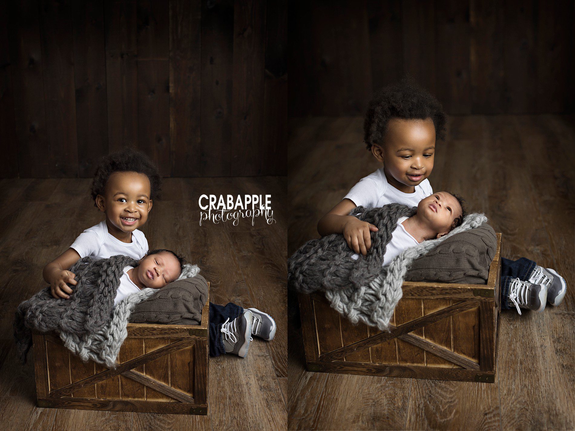 newborn photos with older toddler sibling brother