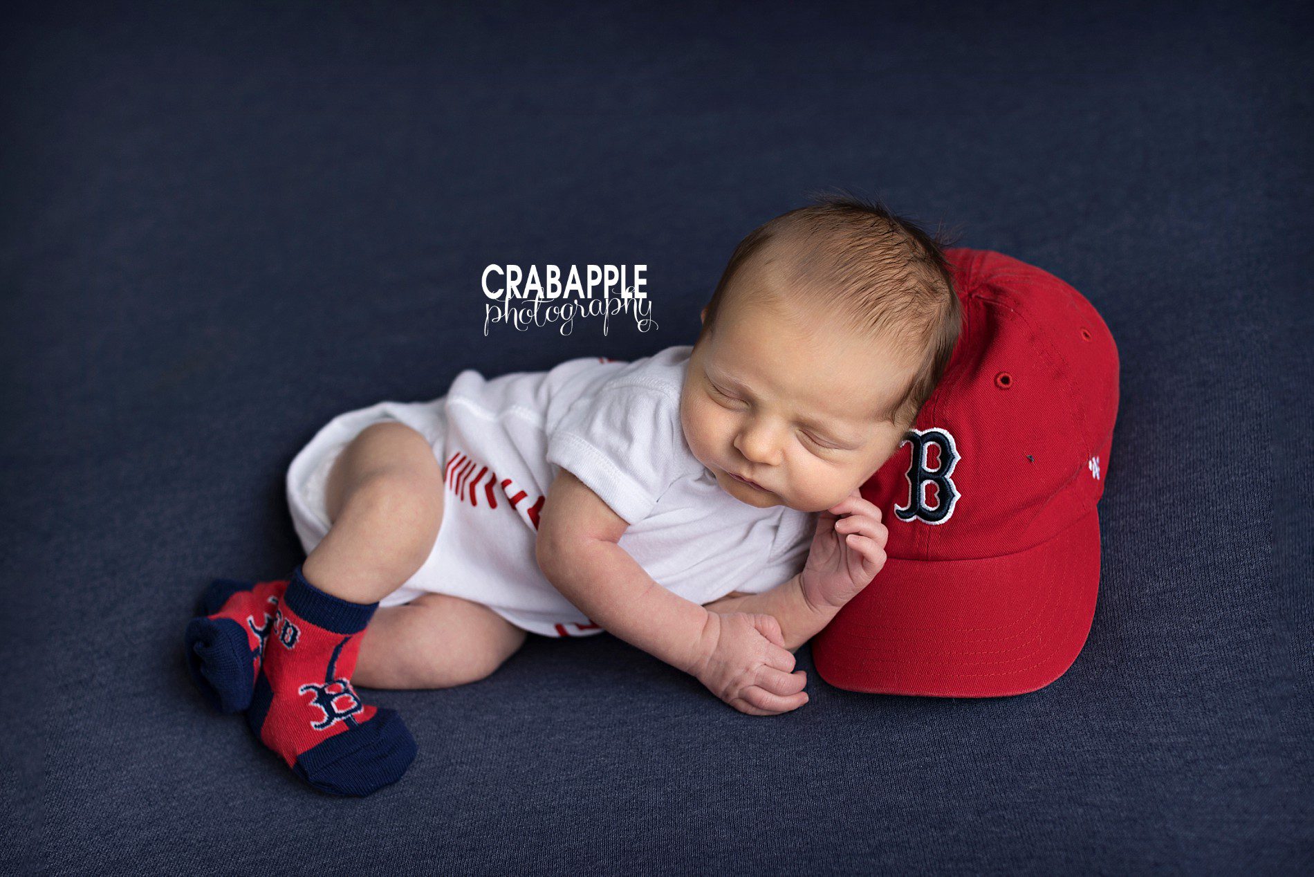 Boston Red Sox newborn photos