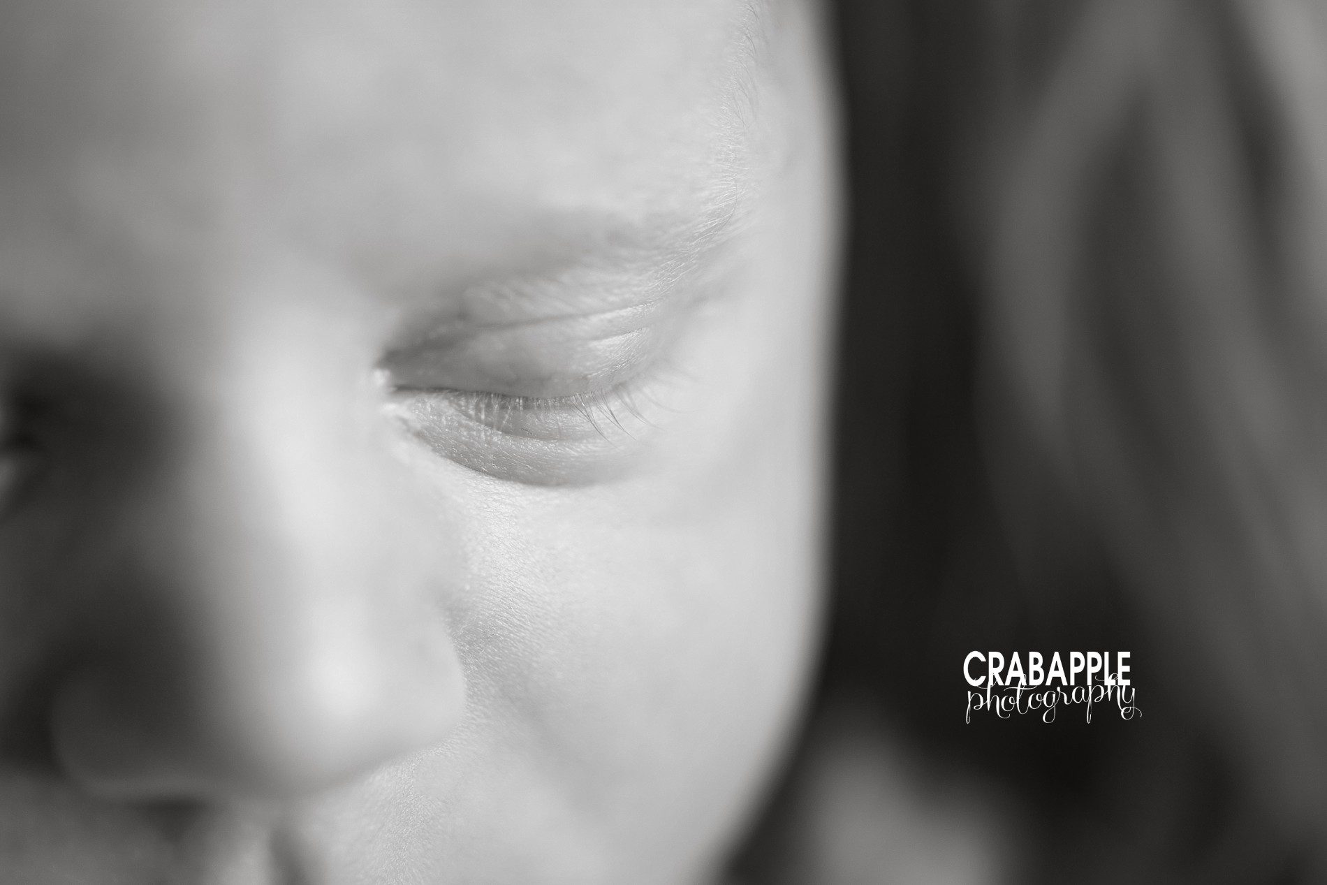 black and white detail photos newborn