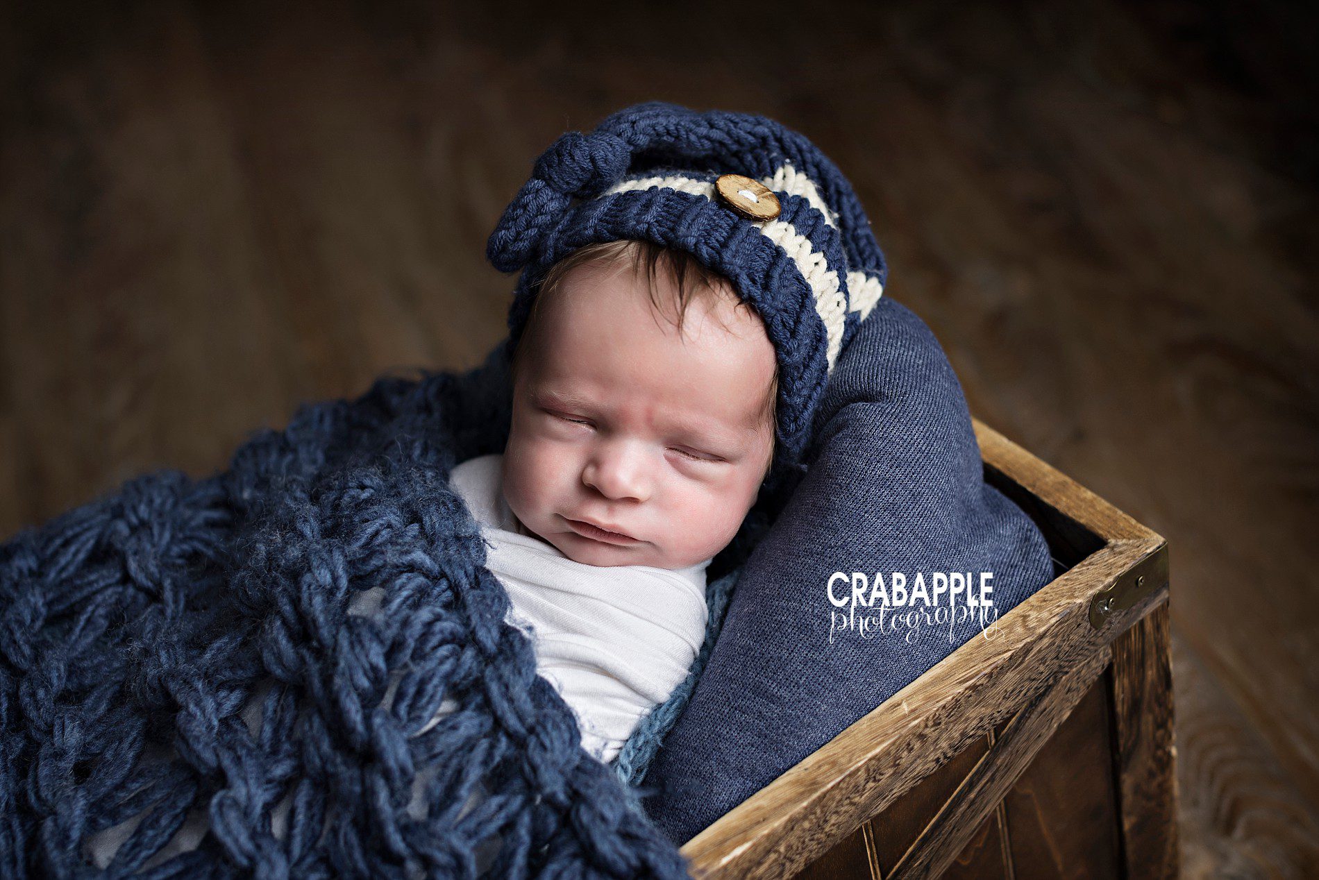 using blue in newborn photos for boys