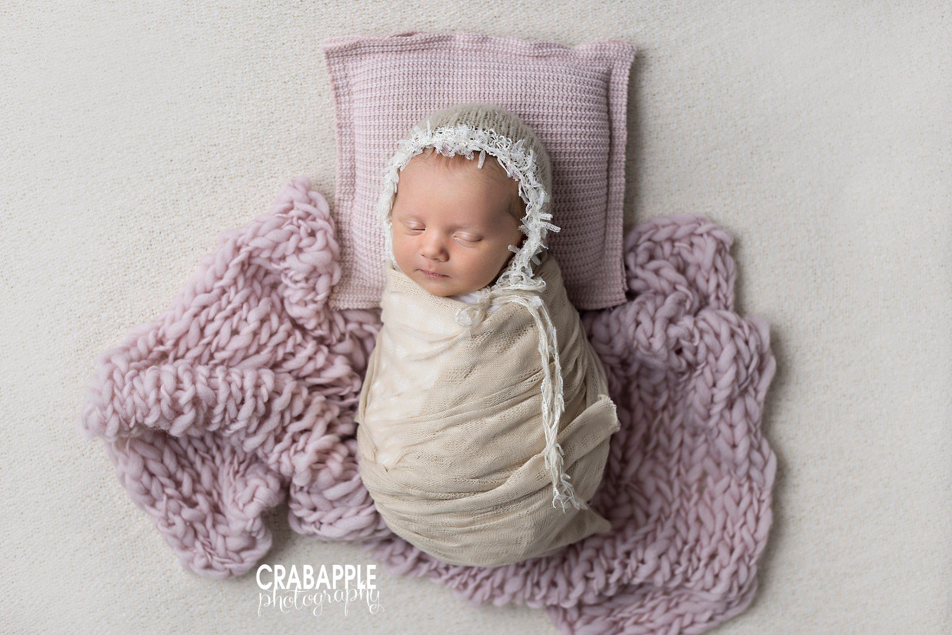 purple newborn photo styling inspiration for girls