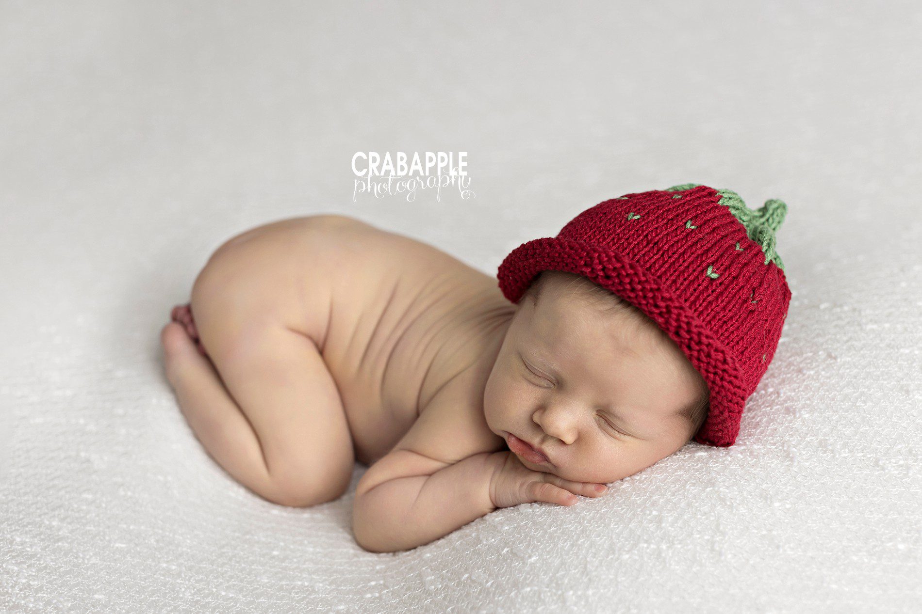 strawberry knit hat newborn
