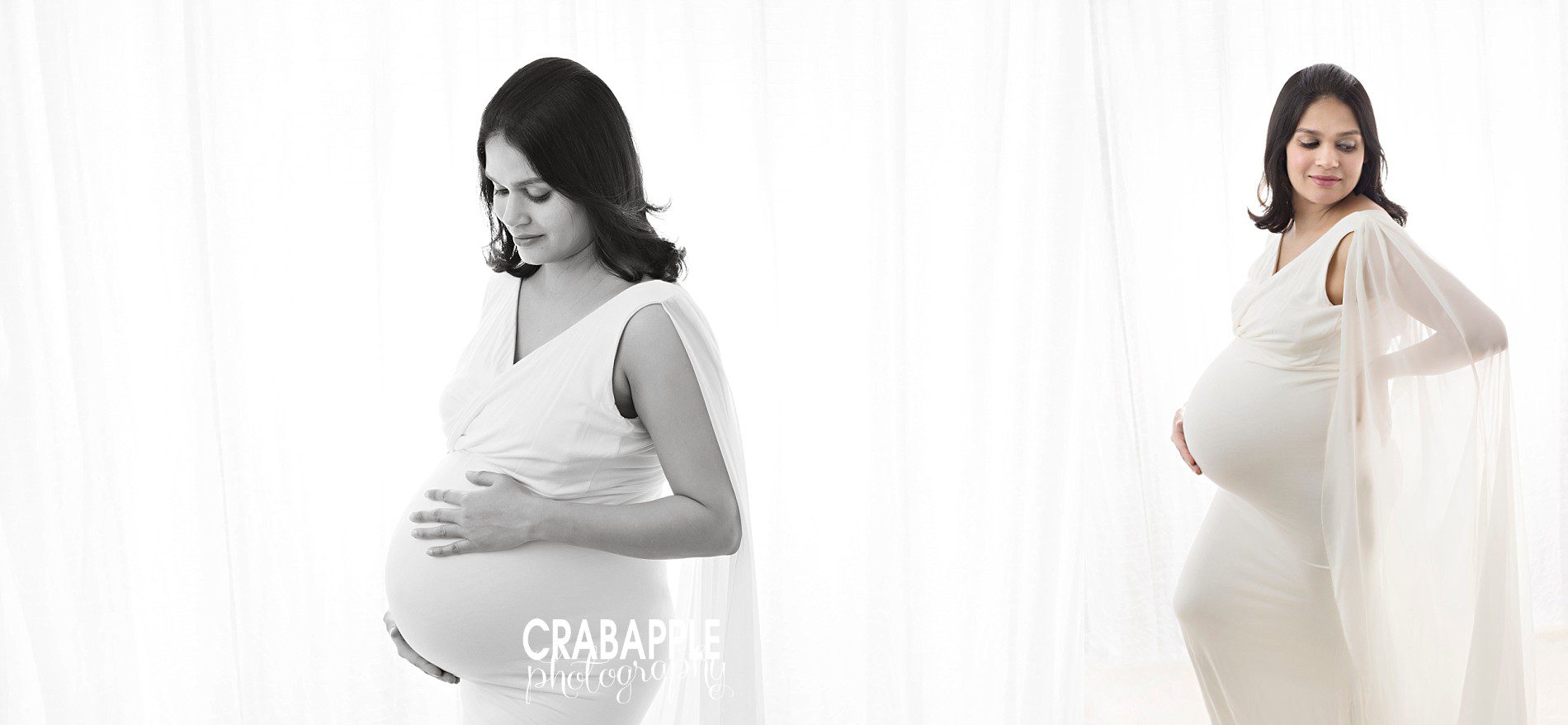 using white for maternity photos