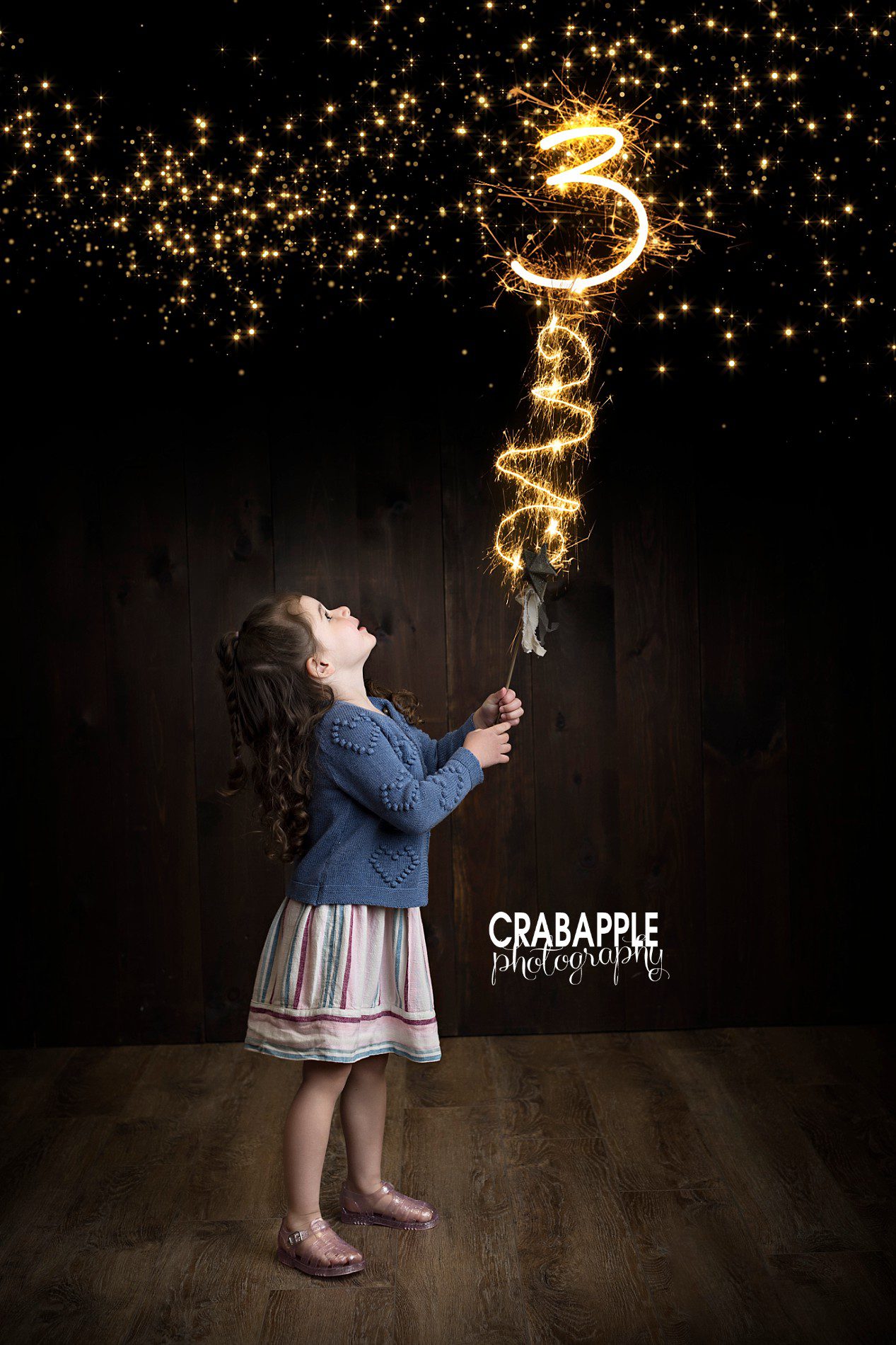 using digital editing to add magic and whimsy to child portrait photography.