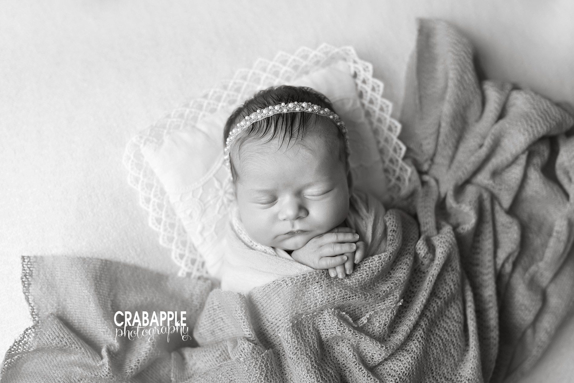 black and white newborn photos