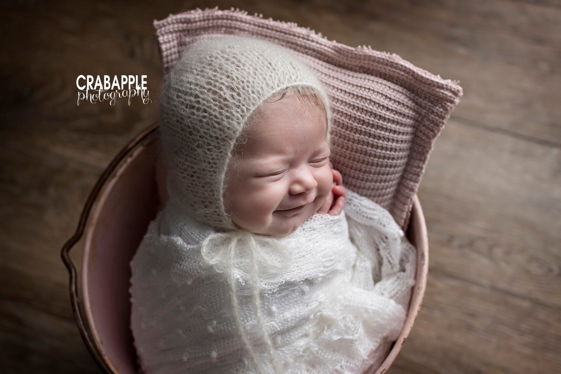 smiling newborn photos