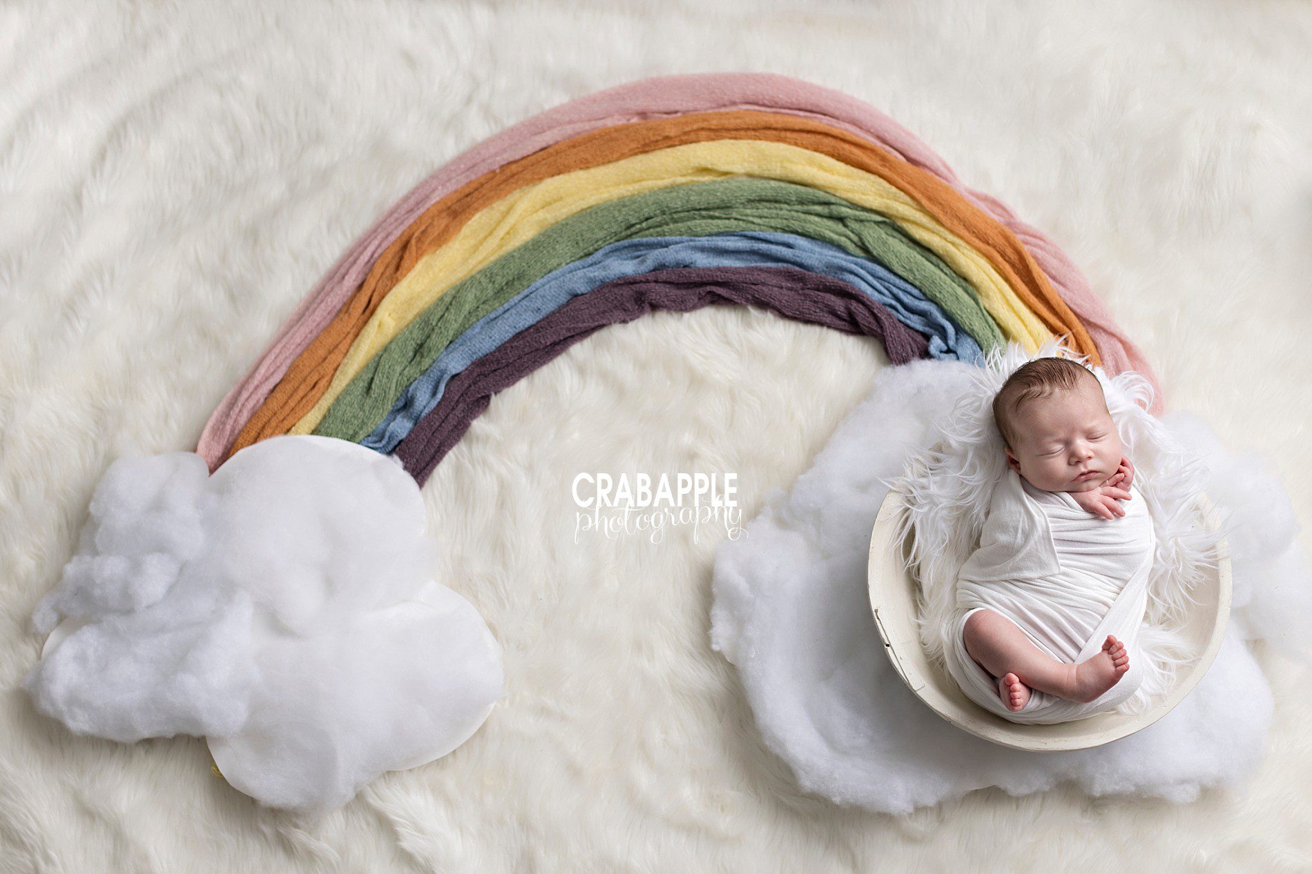 rainbow newborn portraits