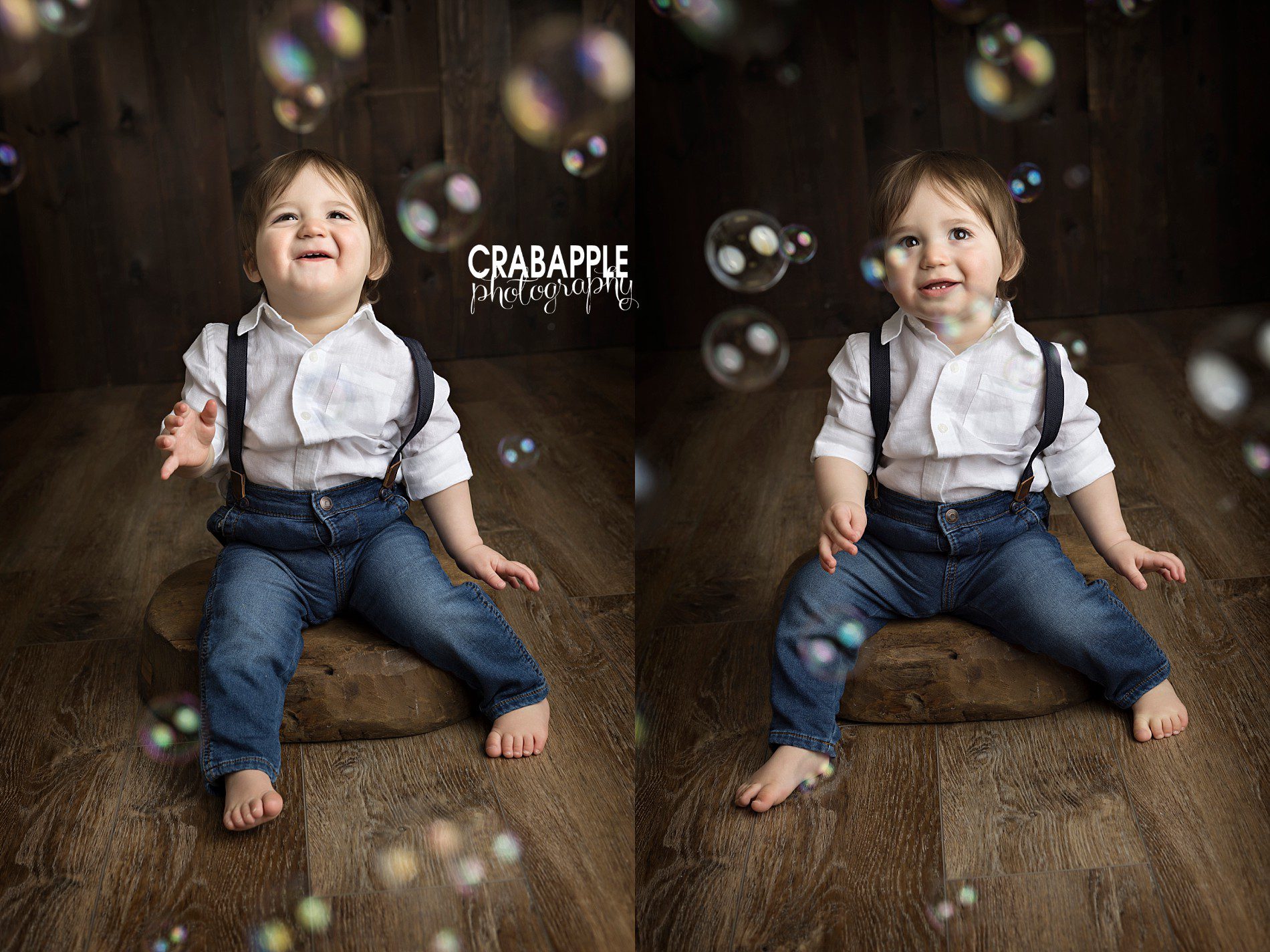 using bubbles in baby portrait photography