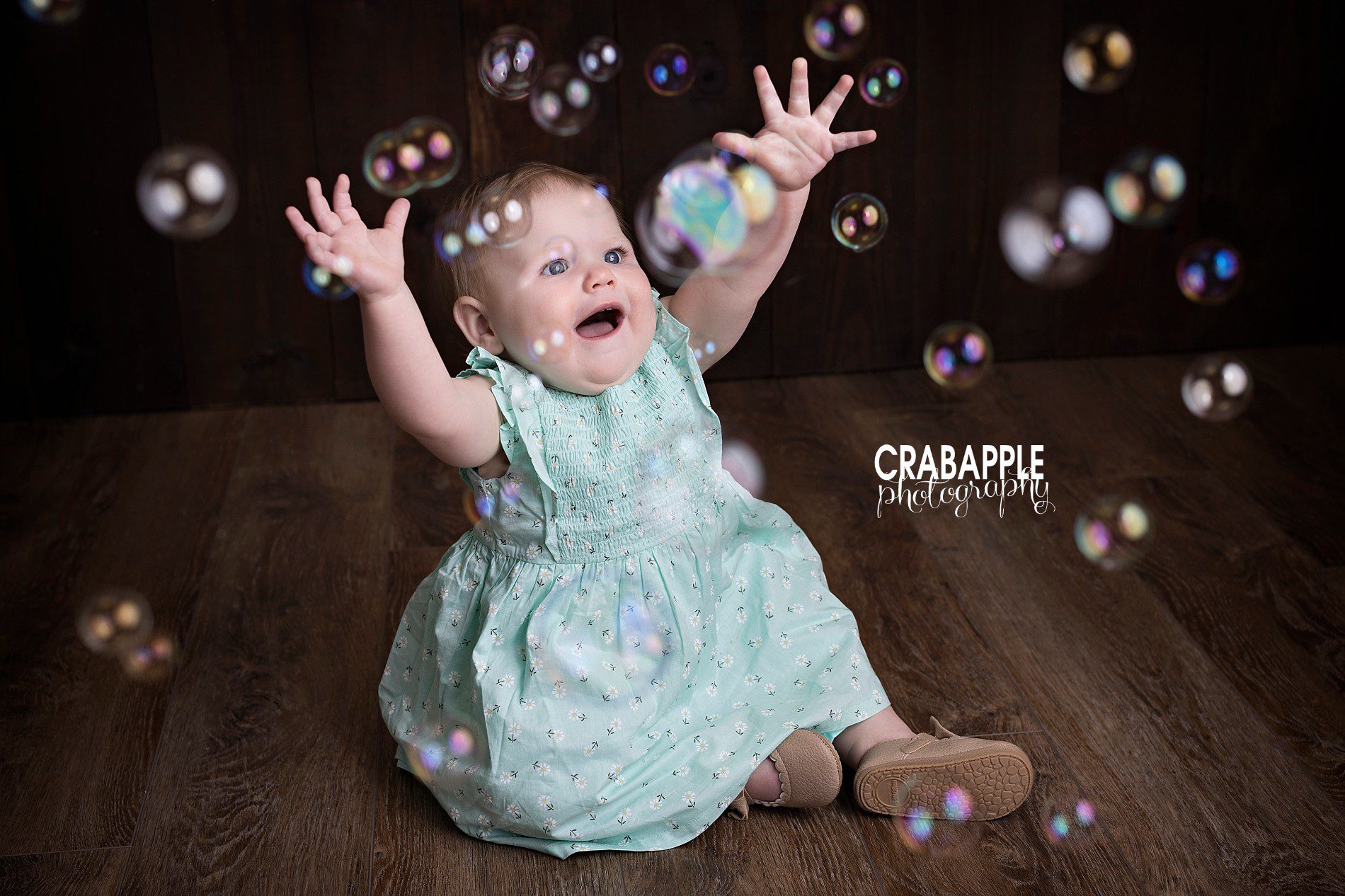 bubbles in baby photos