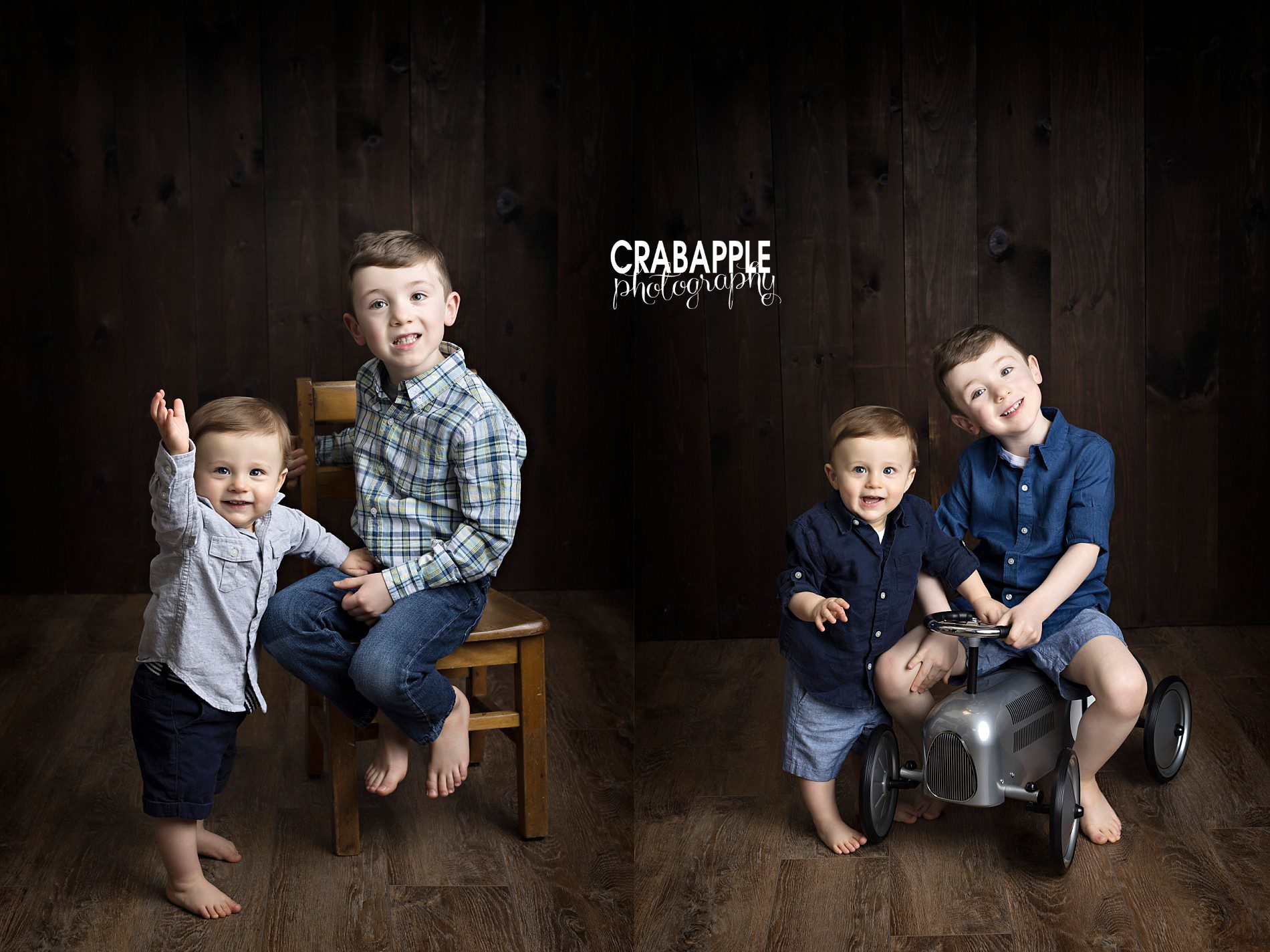ideas for posing toddler brothers for portraits