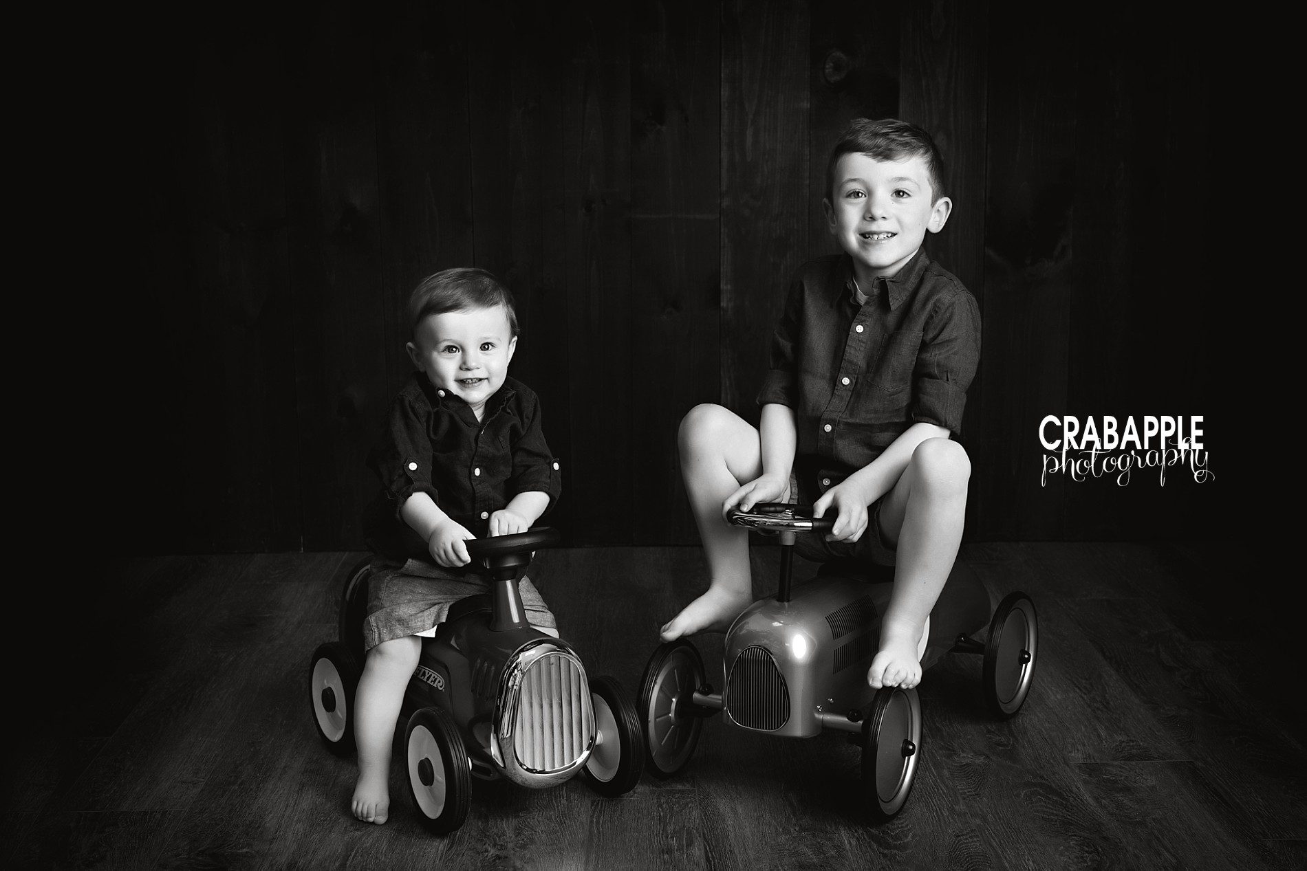 black and white sibling photos 