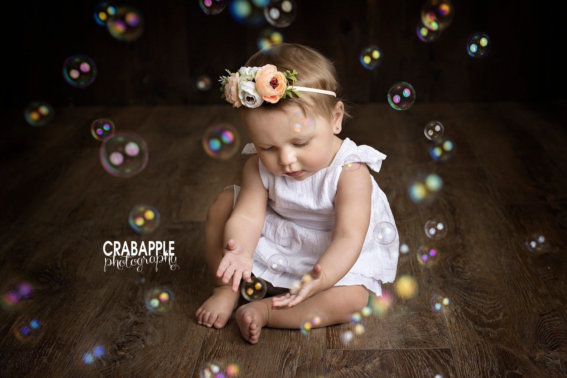 baby photos with bubbles