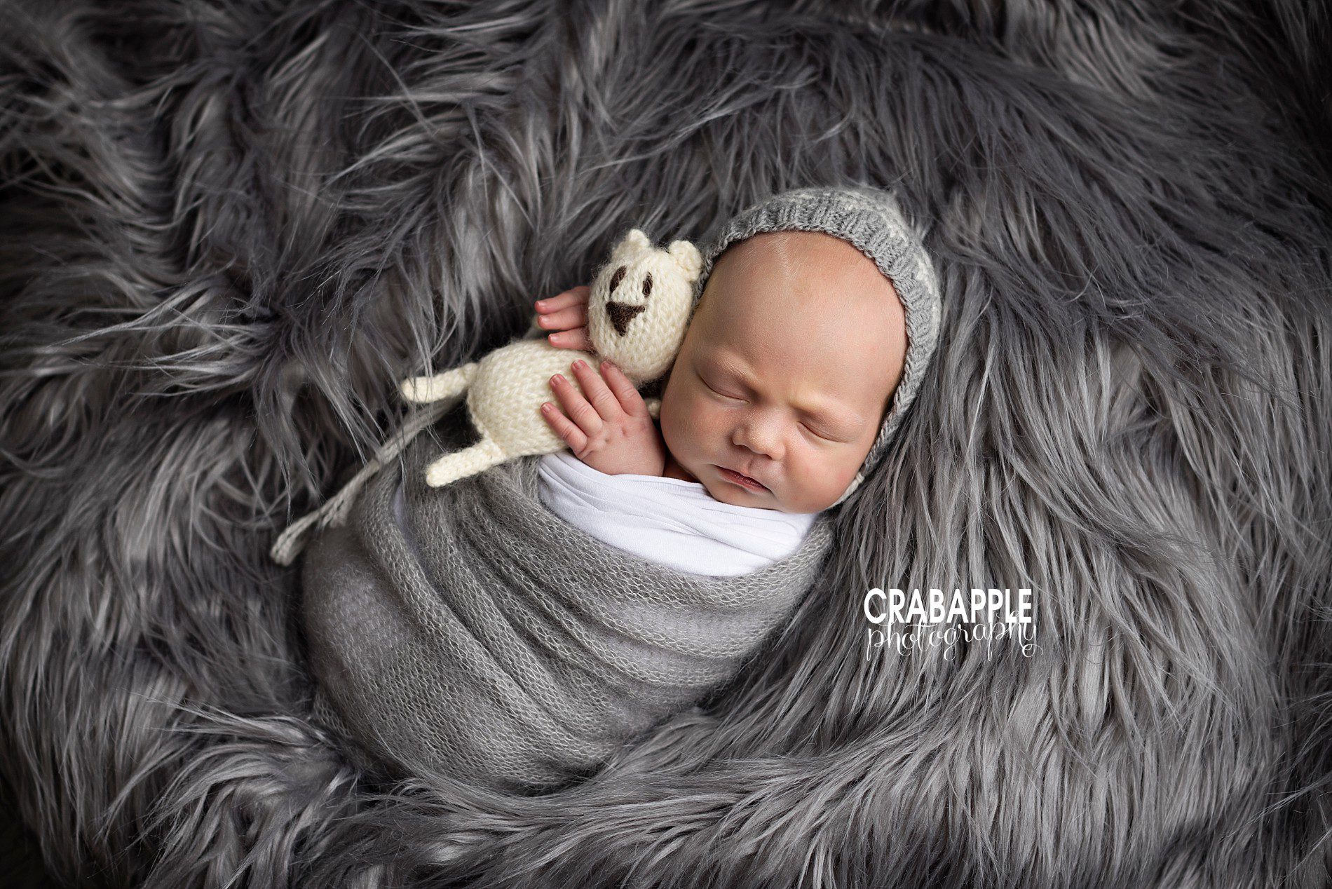 gray newborn photo ideas