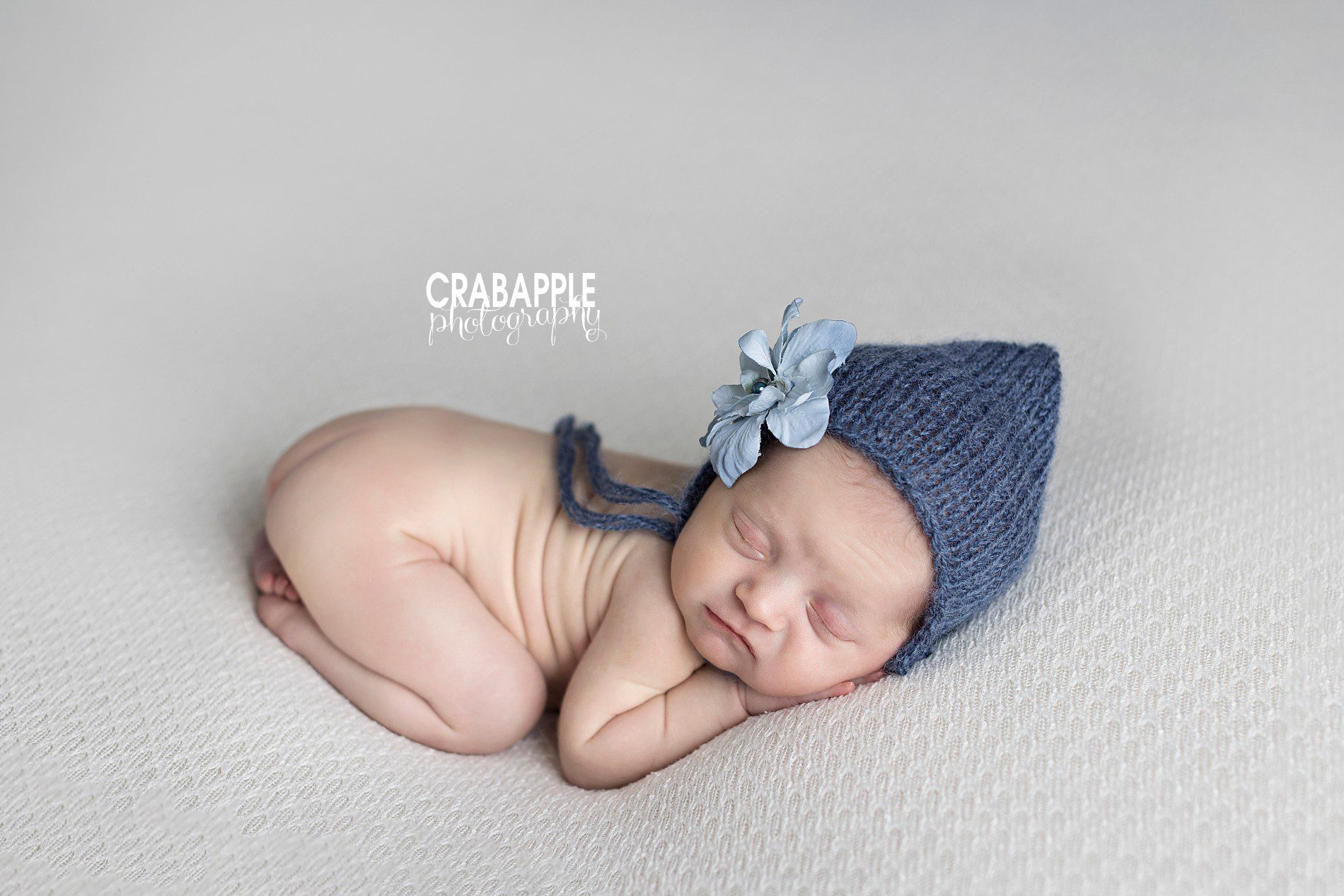 ideas for using blue in baby girl newborn photos