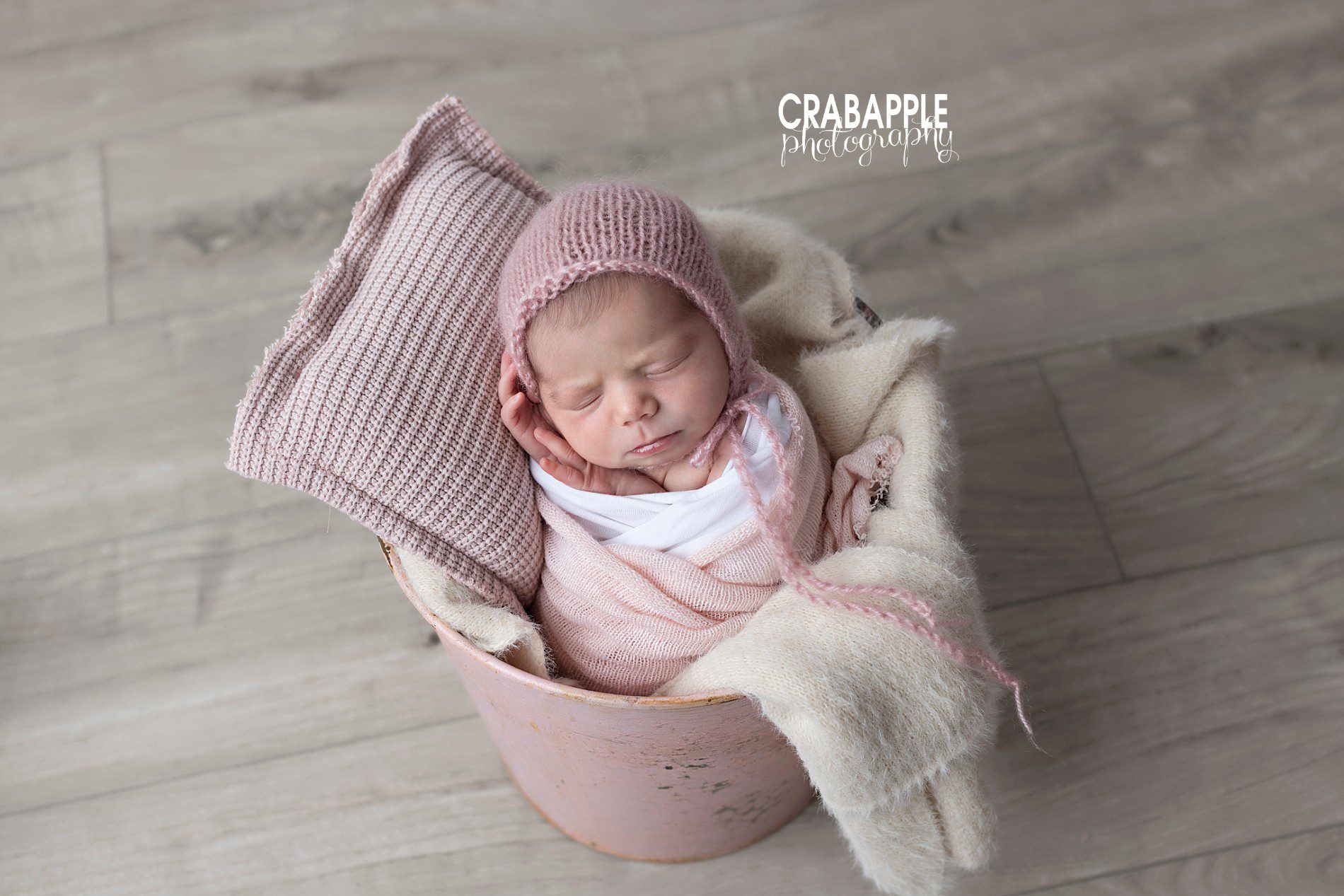 pink newborn photos for girls